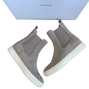 NIB VINCE Norman Suede Sneaker Boots Woodsmoke